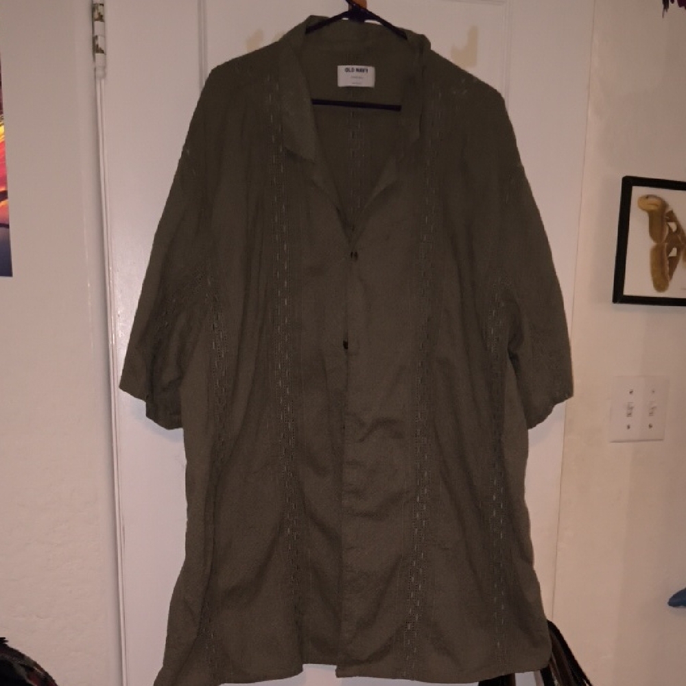 Old Navy | Men's Khaki Casual Button Down Shirt